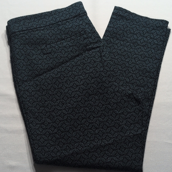 Roz & Ali Teal and Black Patterned Trousers - Picture 8 of 9